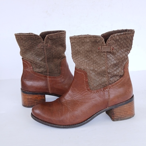 Diba True Shoes - Diba True Leather Boots Size 8.5 Brown